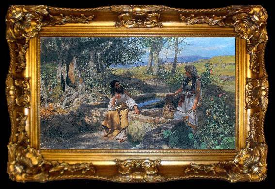 framed  Henryk Siemiradzki Chrystus i Samarytanka, ta009-2